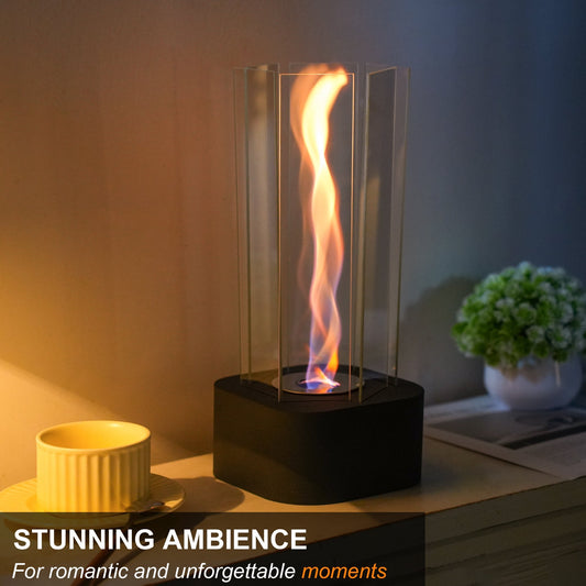 Hexagonal Ethanol-Fueled Alcohol Fireplace for Home Decor