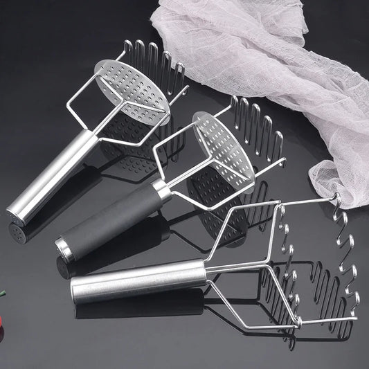 DecorBites™ Double-layer Stainless Steel Potato Masher & Food Crusher for Kitchen Vegetable Fruit