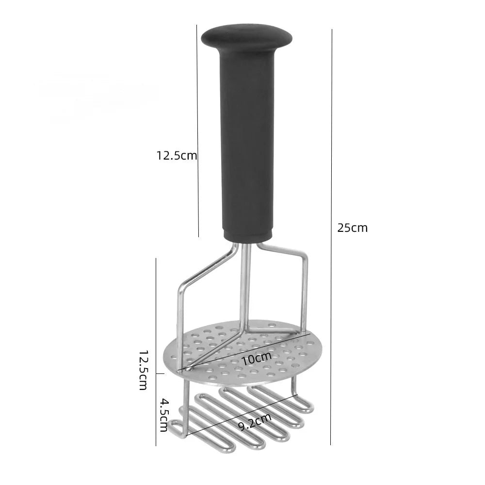 DecorBites™ Double-layer Stainless Steel Potato Masher & Food Crusher for Kitchen Vegetable Fruit