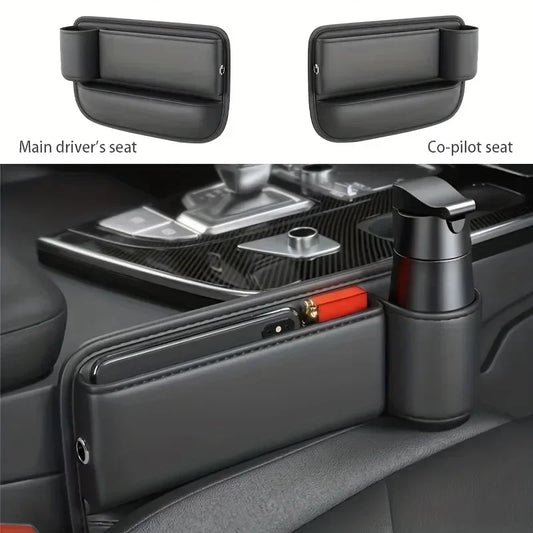 PU Leather Car Seat Gap Bag Case Storage Bag For Auto Console Side Plug Filler Organizer Crevice Stowing Tidying Pocket Amagi