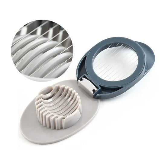 DecorBites™ Egg Cutter: Stainless Steel Multifunctional Slicer & Creative Kitchen Gadget