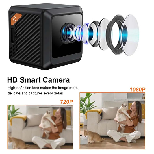 W02 HD1080P Mini Camera Strong Magnetic Wireless WiFi Camera Baby Monitor Pet Detection Home Safety Security Night Vision Camera