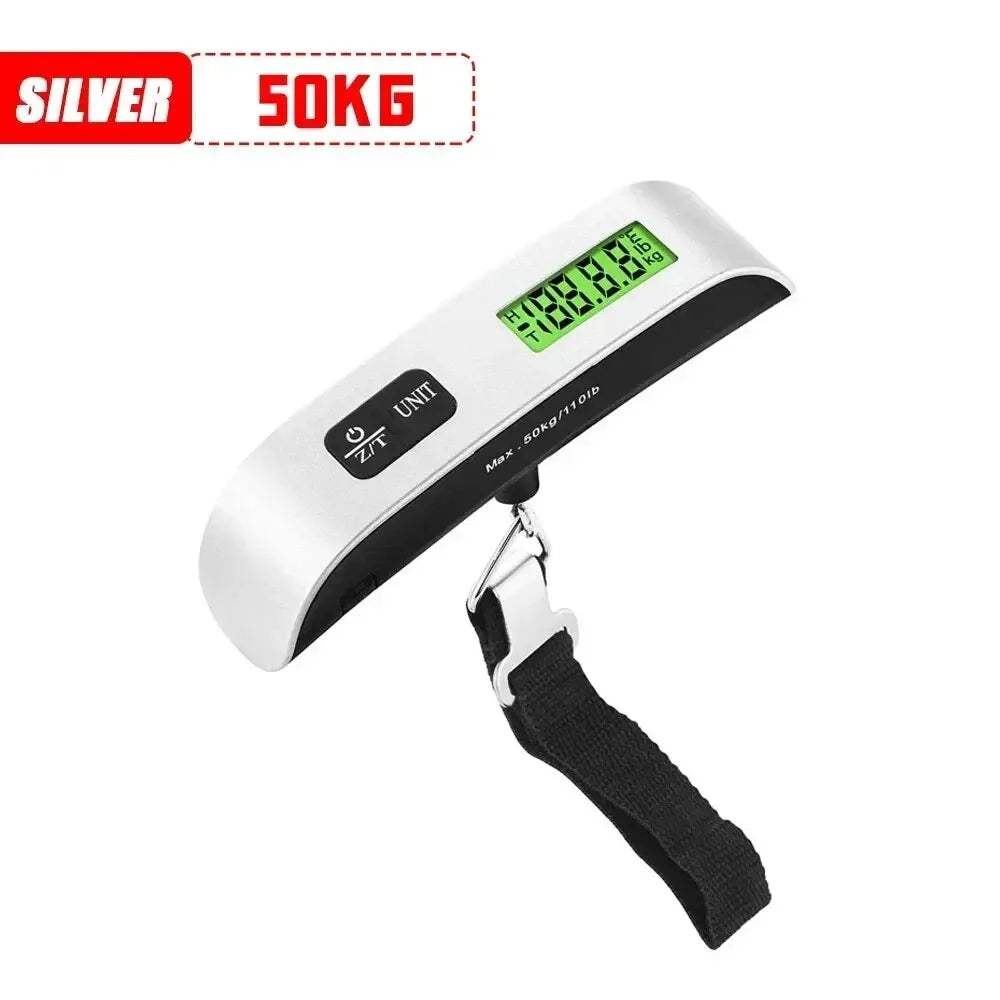 110lb/50kg Portable Scale Digital LCD Display Electronic Scale Weight Suitcase Travel Weighs Baggage Bag Weight Balance Tool