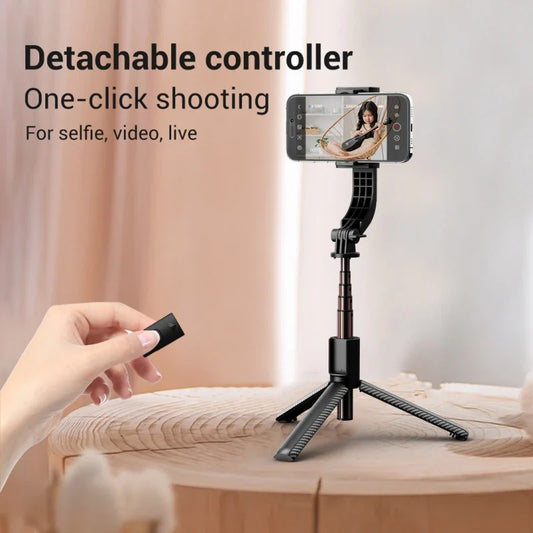 Roreta Telescopic Selfie Stick Tripod Monopod Stand Mobile Phone Support Wireless Gimbal Stabilizer For iOS Android Holder