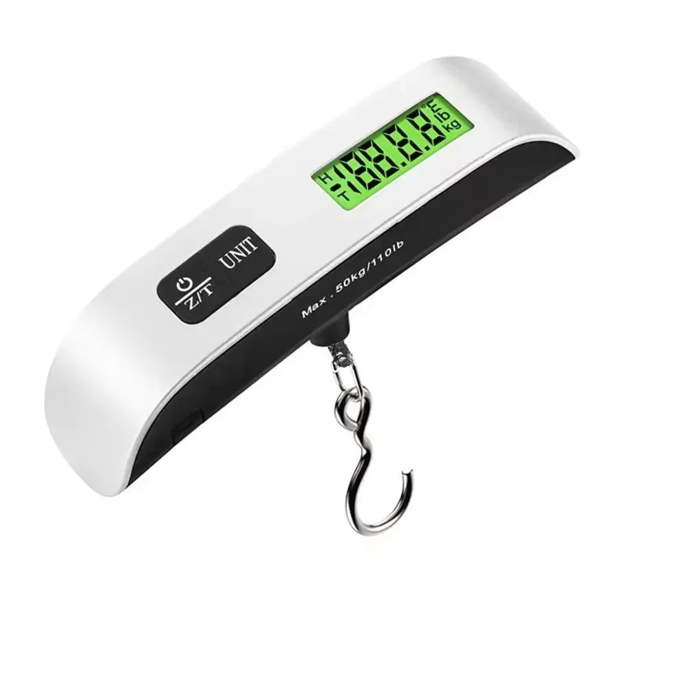 110lb/50kg Portable Scale Digital LCD Display Electronic Scale Weight Suitcase Travel Weighs Baggage Bag Weight Balance Tool