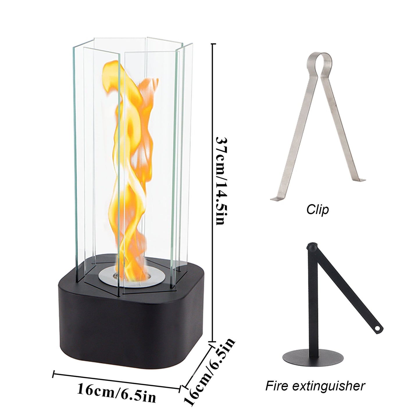 Hexagonal Ethanol-Fueled Alcohol Fireplace for Home Decor