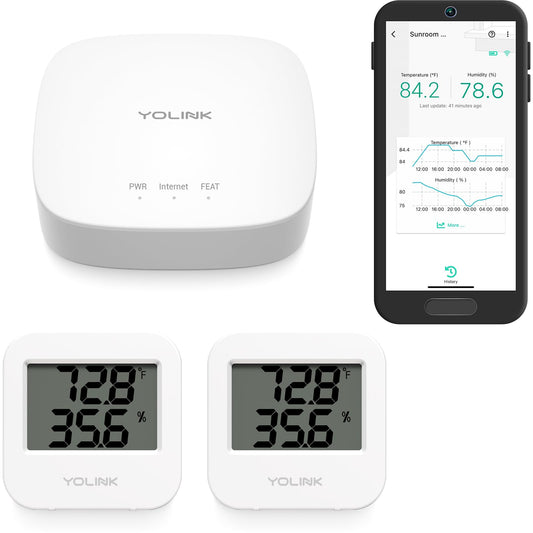 Smart Wireless Temperature/Humidity Sensor Wide Range for Freezer Fridge Monitor