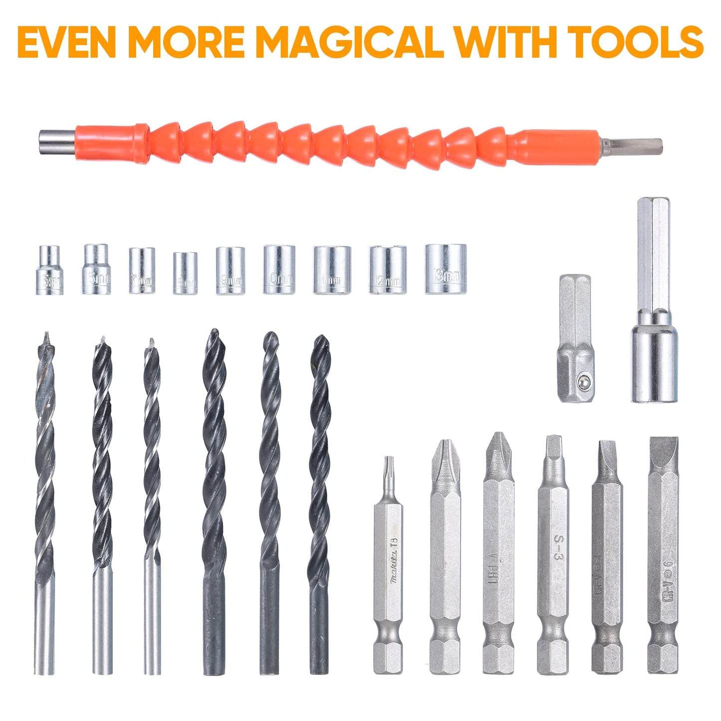 Cordless Drill Set, 12V Max Lithium-Ion, 24-Piece Accessories