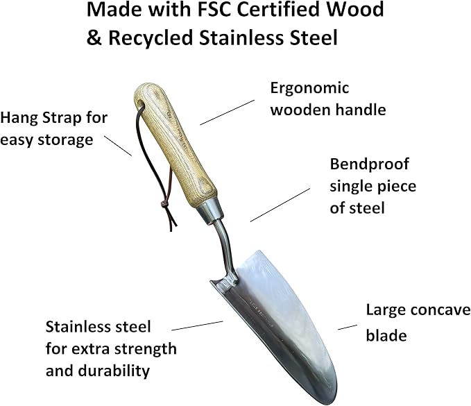 Classic Garden Tool Set - Includes Hand Trowel Transplanter Cultivator