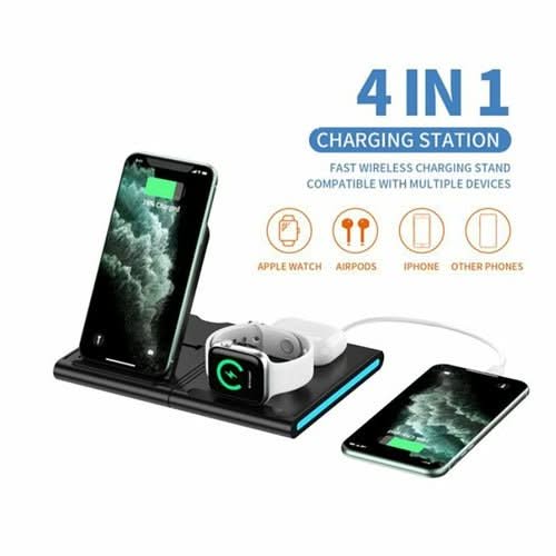 Magnetic Power Tiles : 4 In 1 Wireless Charging Station