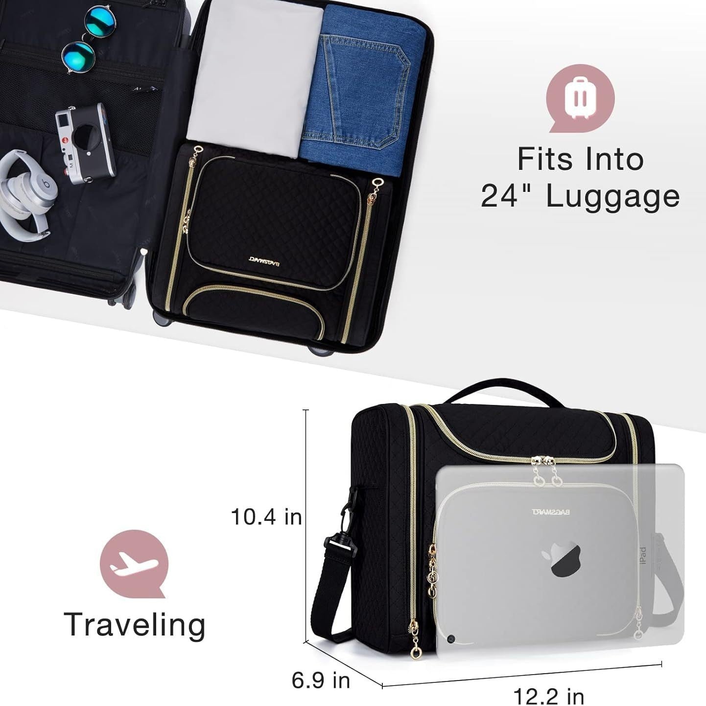 Women's Large Capacity Waterproof Portable Travel Multifunctional Storage Bag