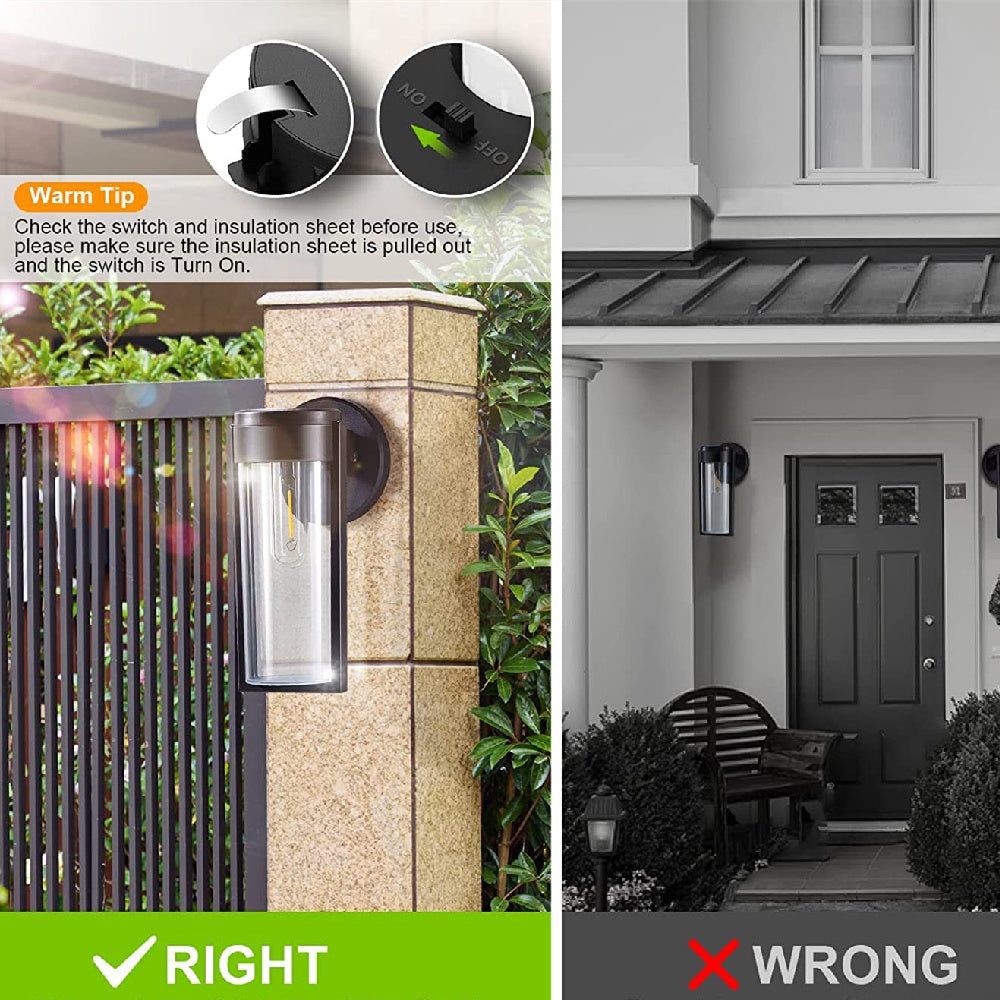 Outdoor Solar Lamp Outdoor Tungsten Wire Wall Lamp Courtyard Waterproof