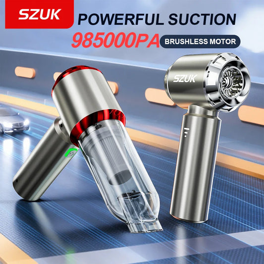 SZUK Mini Car Vacuum Cleaner 985000Pa Wireless Handheld Cleaner Cleaning Machine Strong Powerful Portable Vacuum Cleaner Car