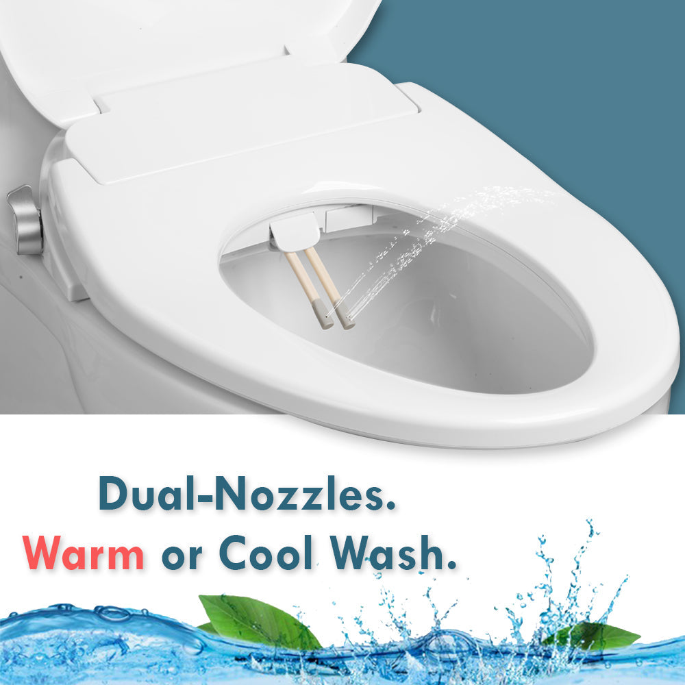 BUTT BUDDY Suite - Smart Bidet Toilet Seat Attachment (Cool & Warm Water Sprayer, Air Dryer & Heated Seat )
