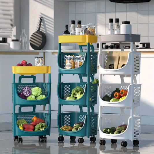 Mobile Storage Cart for Kitchen, Living Room, Bathroom