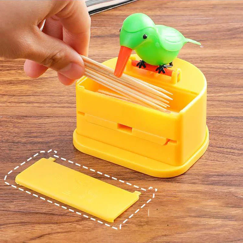 DecorBites™ Birdie Toothpick Holder: Cute Kitchen Storage Dispenser Box for Toothpicks