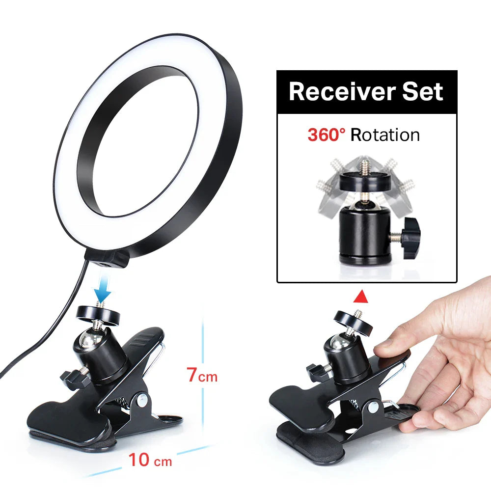 Selfie Ring Light Photography Light LED Lamp With Tripod For Phone Holder Stand Accessories Lamp For Photo Live Video Streaming