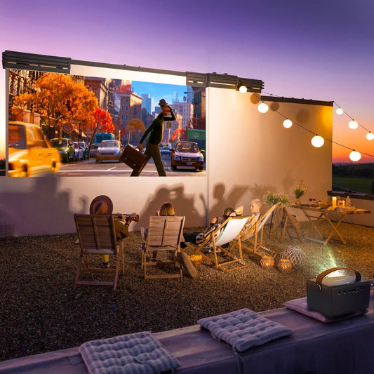 Rexing PV7 Pro Smart DLP Projector 600ANSI with 3D Projection, Wi-Fi, Bluetooth