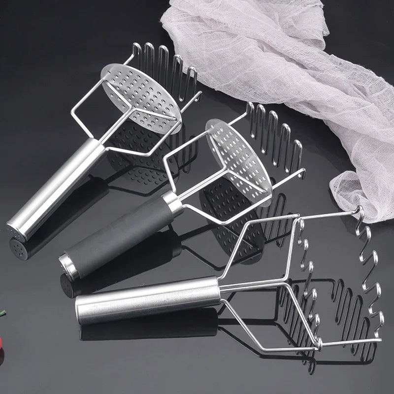 DecorBites™ Double-layer Stainless Steel Potato Masher & Food Crusher for Kitchen Vegetable Fruit