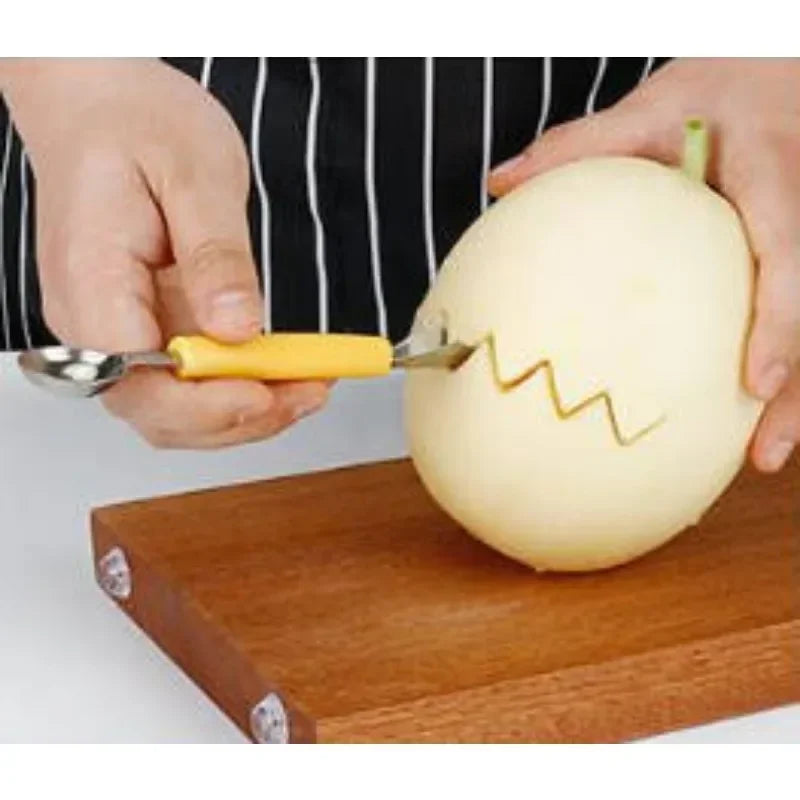 DecorBites™ Double-end Kitchen Tool: Mini Ball Digger & Melon Spoon for Cooking and Ice Cream
