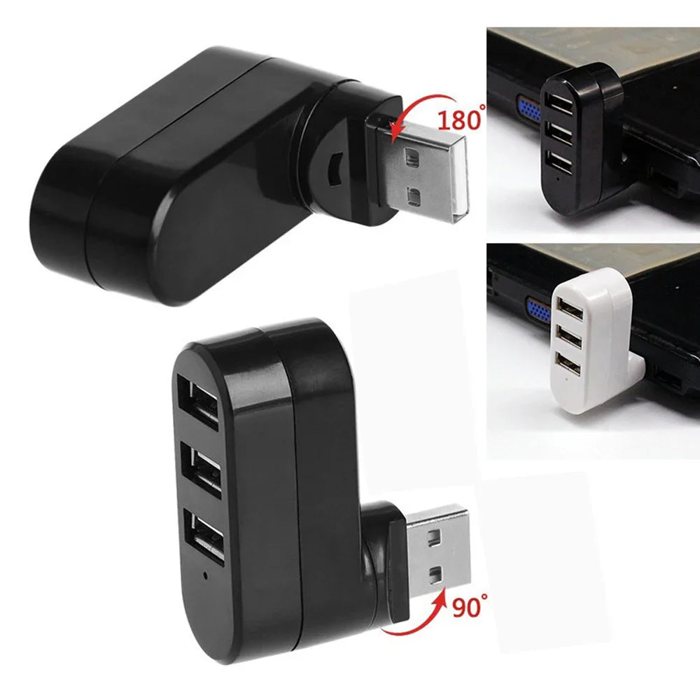 3 Port Multi 2.0 USB HUB Mini USB Hub High Speed Rotate Splitter Adapter For Laptop Notebook For PC Computer Accessories