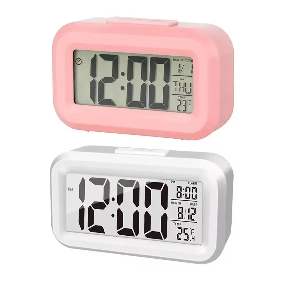 LED Digital Alarm Clock Backlight Snooze Data Time Calendar Desktop Multifunction Electronic Backlight Table Clock
