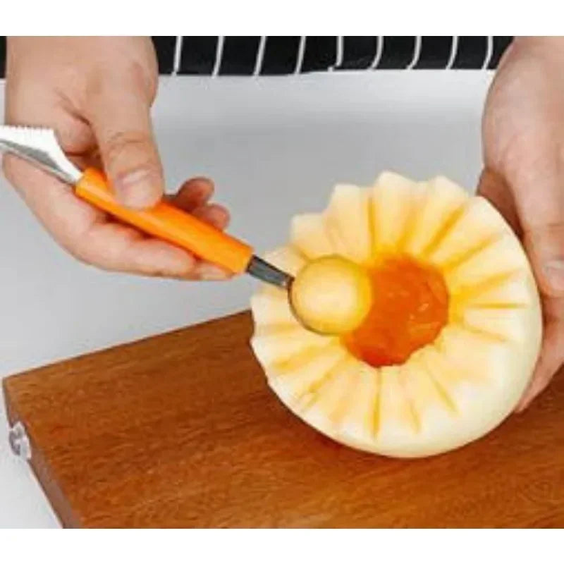 DecorBites™ Double-end Kitchen Tool: Mini Ball Digger & Melon Spoon for Cooking and Ice Cream