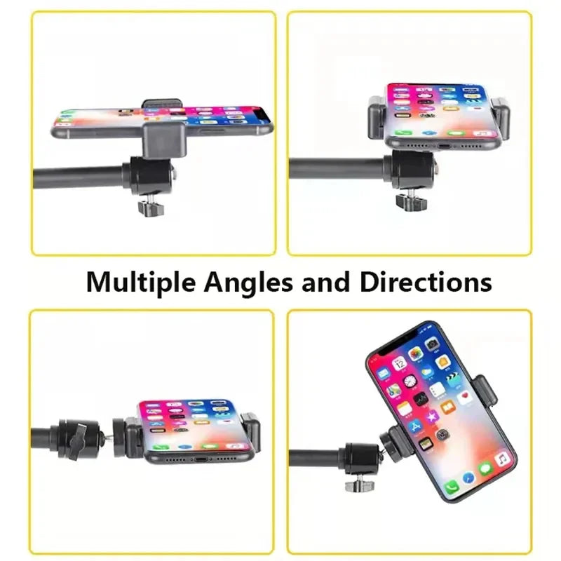 Tabletop Overhead Tripod Stand with Ring Light Mobile Phone Holder And Boom Arm for Nail Art Photography Table Shooting Tripods