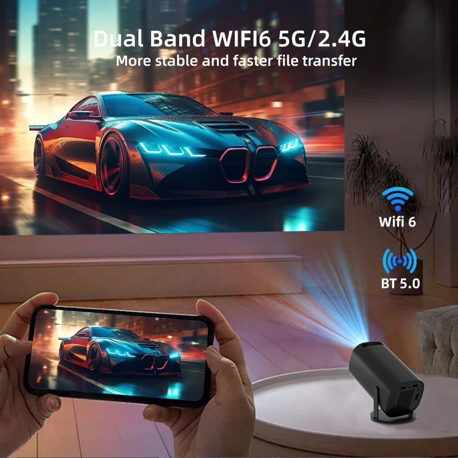 New 5G supports 4K projector, dual WiFi, intelligent P30 angle free adjustment, high chip 1500ANSI 1280 * 720P dual WiFi Bluetoo