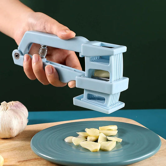 DecorBites™ Garlic Press Slicer Chopper Food Crusher Cutter Kitchen Gadget
