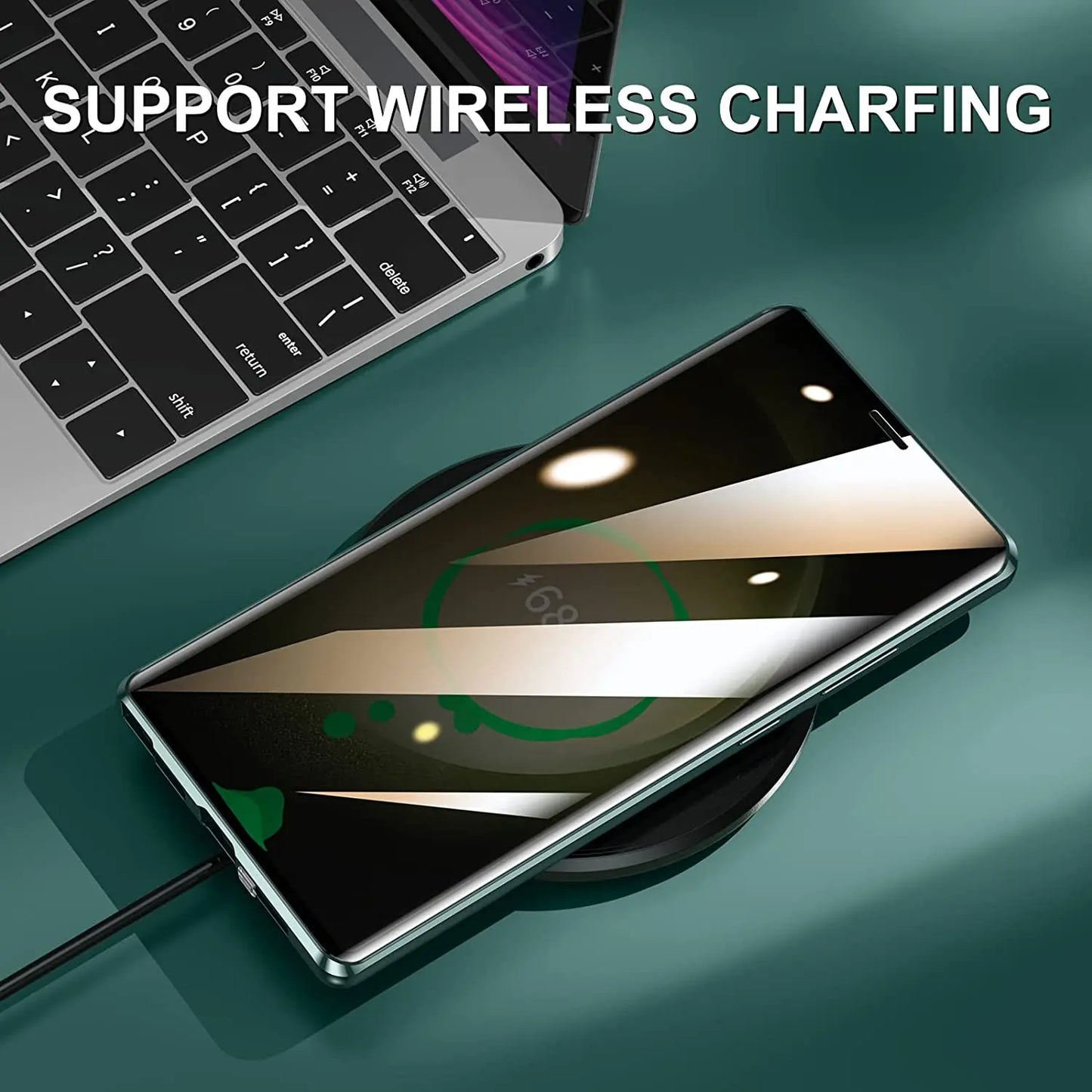 For Samsung Galaxy S23 24 22 25Ultra Case 360°Screen Sealed Anti peeping privacy sunglasses glass Metal Magnetic Ultrathin cover