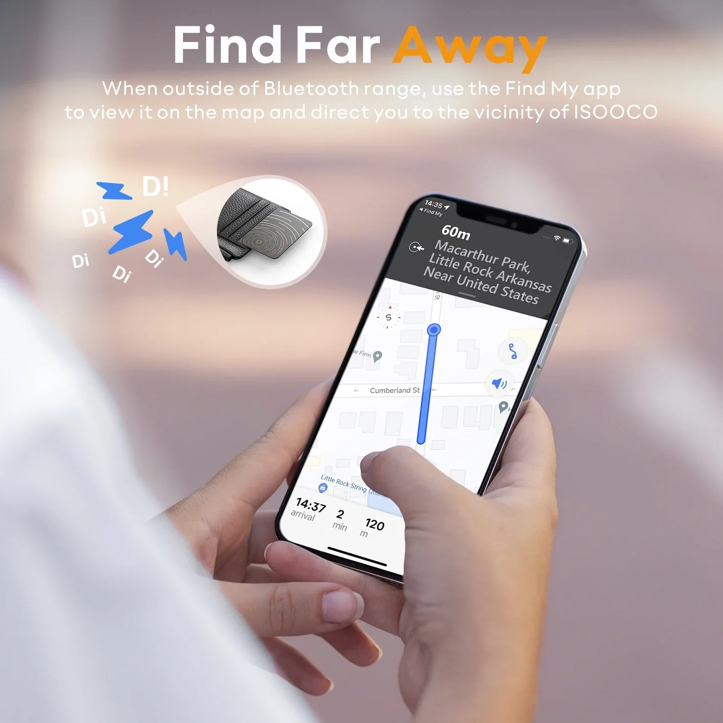 1Pcs Wallet Tracker Card 3 Years Long Battery Life Anti-lost Smart Card Location Tracking Tag for Apple Find My App Item Finder