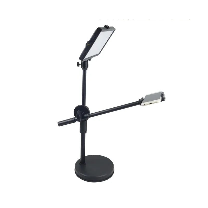 Tabletop Overhead Tripod Stand with Ring Light Mobile Phone Holder And Boom Arm for Nail Art Photography Table Shooting Tripods