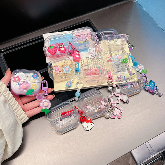 Case For Samsung Galaxy Buds 3 Pro Cute 3D Cartoon Shell Wireless Headphone Cover for Samsung Buds3 Protective Cover With Hook