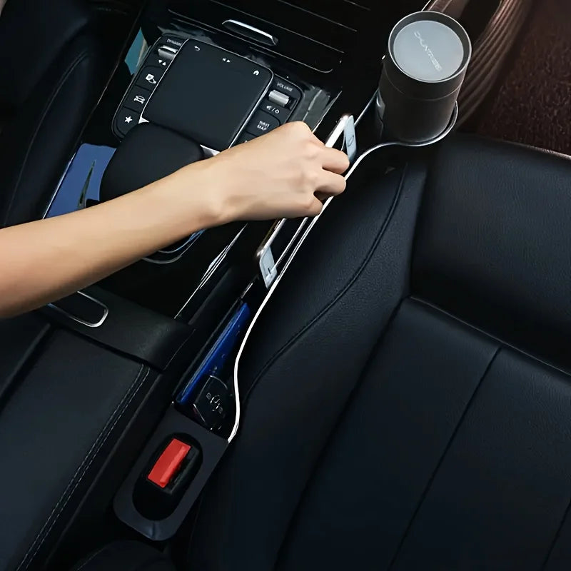 2 Pack Car Front and Rear Seat Gap Cup Holders Multifunctional Car Organizer Box for Car Organizing Storing Interior Accessories