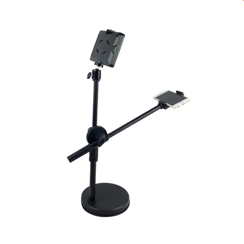 Tabletop Overhead Tripod Stand with Ring Light Mobile Phone Holder And Boom Arm for Nail Art Photography Table Shooting Tripods