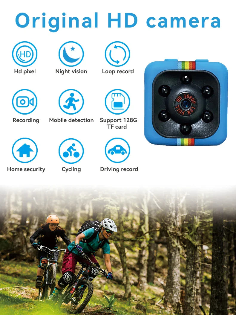SQ11 Mini Camera 1080p Mini Night Vision Sports Camera SQ28 Outdoor Waterproof Cycling Car Recorder Diving Camera