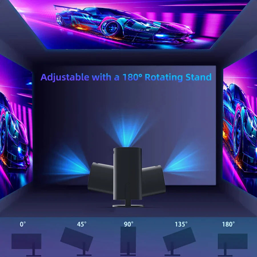 New 5G supports 4K projector, dual WiFi, intelligent P30 angle free adjustment, high chip 1500ANSI 1280 * 720P dual WiFi Bluetoo