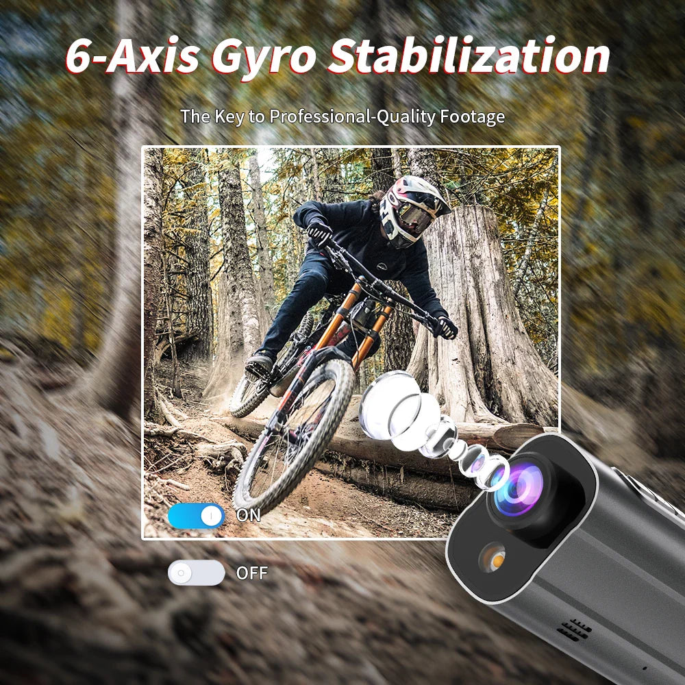 5K Action Camera 30M Waterproof Sport Camera Mini Outdoor Bike Motorcycle Helmet Camera EIS Anti Shake DV Car Video Recorder