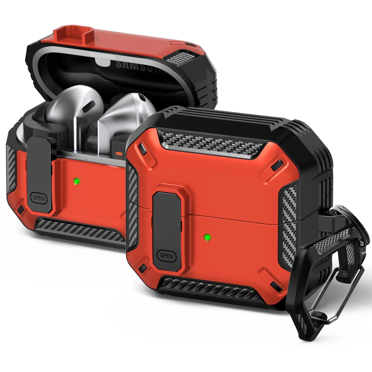 for Samsung Galaxy Buds 3 Pro /Galaxy Buds 3 Carbon Fibre Case with Cleaning kit Security Lock Case for Samsung Galaxy Buds 3Pro