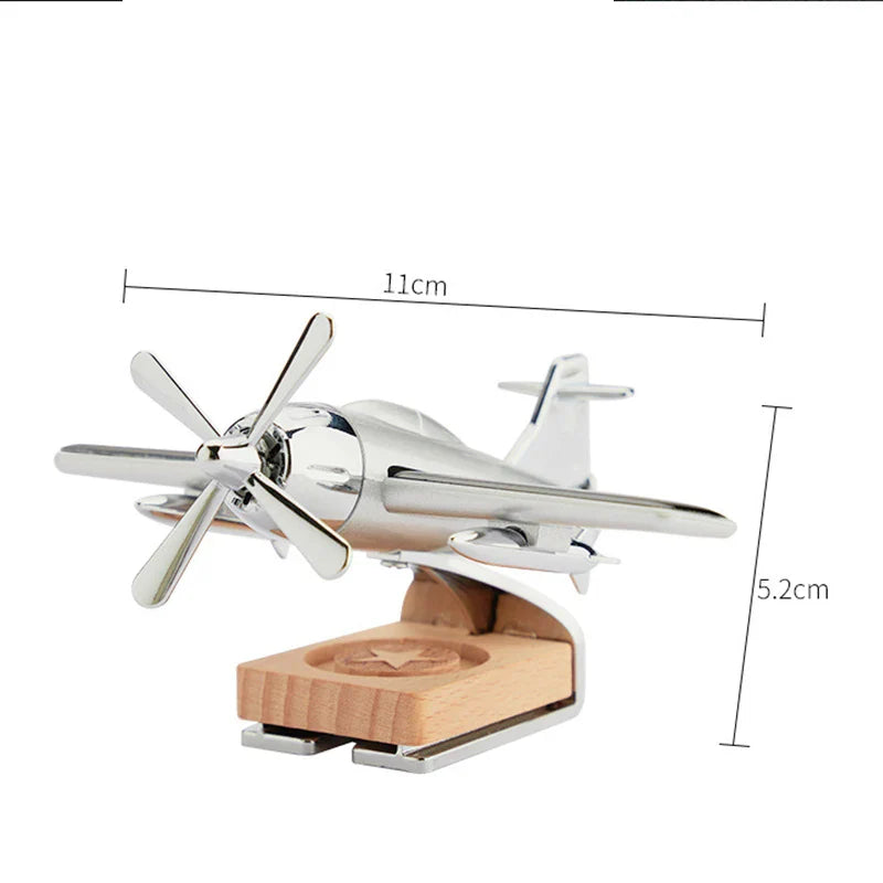 Car Interior Accessories Solar Airplane Model Air Freshener – Dashboard & Center Console Decoration with Rotating Design for Fresh and Stylish Car Atmosphere