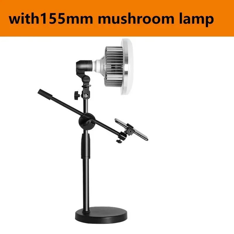 Tabletop Overhead Tripod Stand with Ring Light Mobile Phone Holder And Boom Arm for Nail Art Photography Table Shooting Tripods