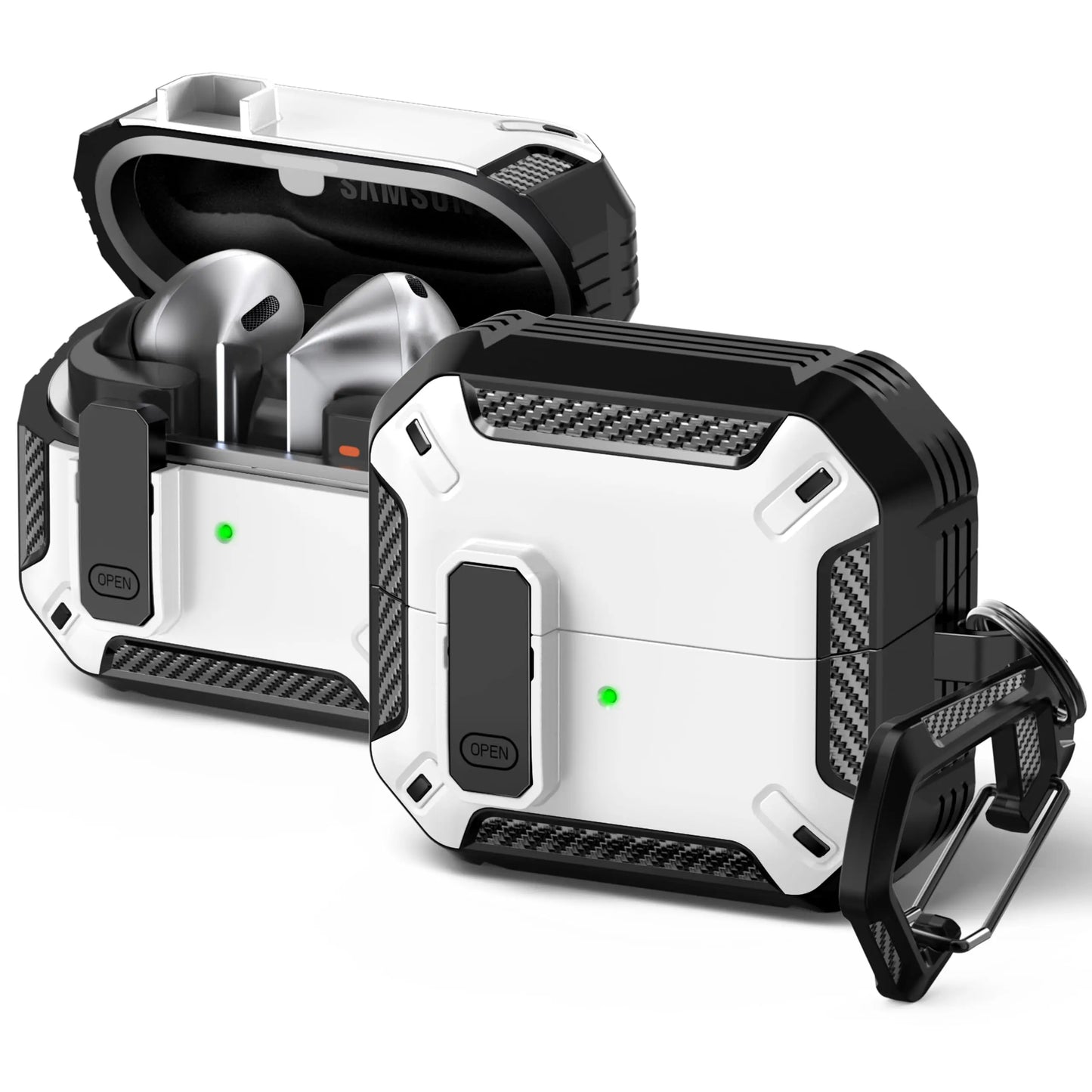 for Samsung Galaxy Buds 3 Pro /Galaxy Buds 3 Carbon Fibre Case with Cleaning kit Security Lock Case for Samsung Galaxy Buds 3Pro