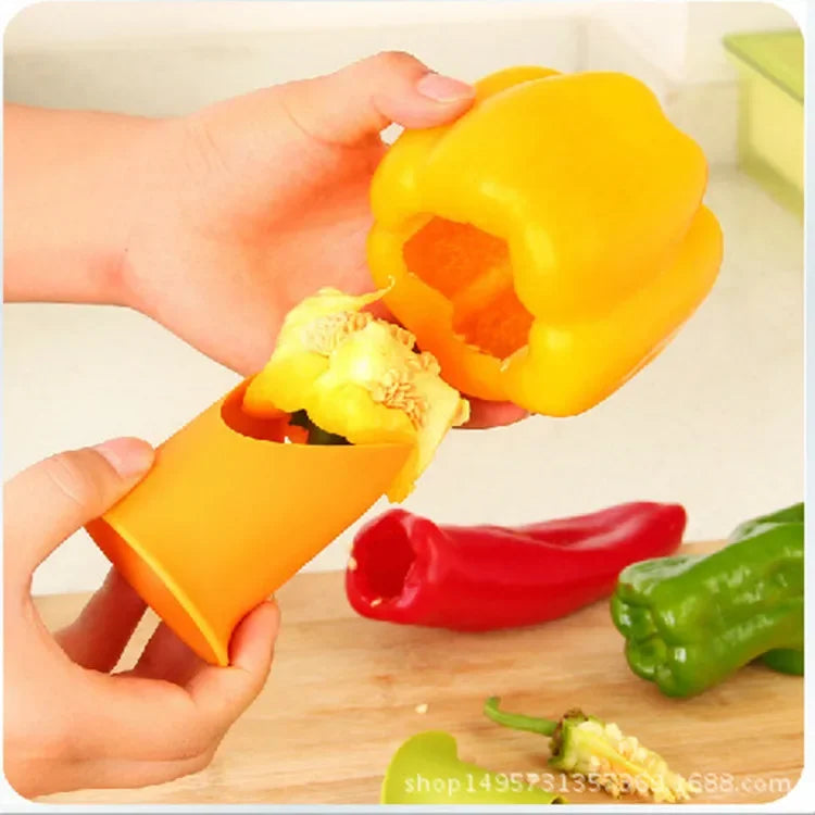 DecorBites™ 2pcs Vegetable Cutter Corer Seed Remover Cleaning Gadget ideal for Kitchen Essentials
