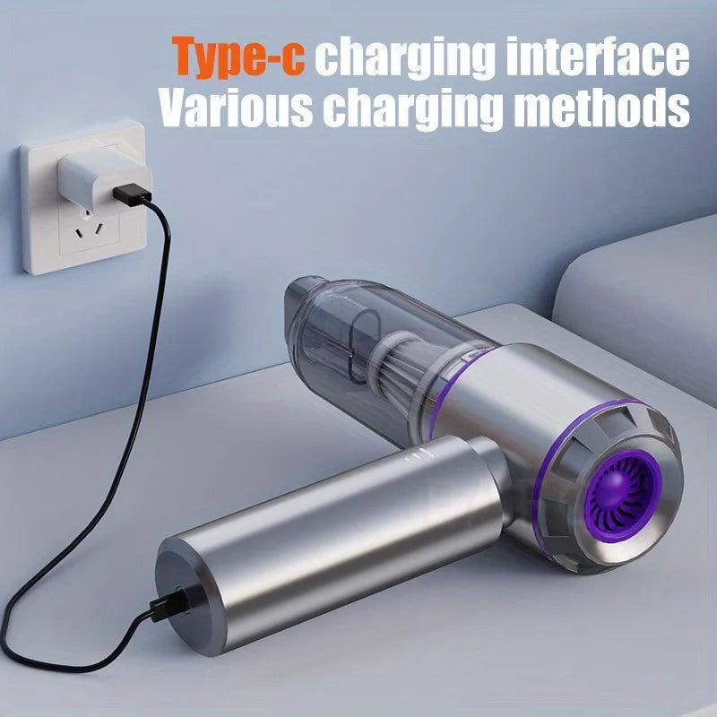 Portable Handheld Vacuum 30000Pa Cordless Car Vacuum Cleaner With Brushless Motor 4 In 1 For Keyboard, Home, Pet And Car