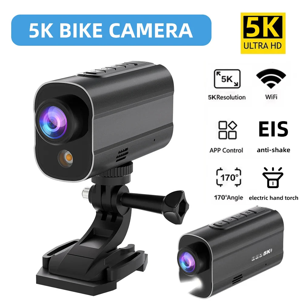 5K Action Camera 30M Waterproof Sport Camera Mini Outdoor Bike Motorcycle Helmet Camera EIS Anti Shake DV Car Video Recorder