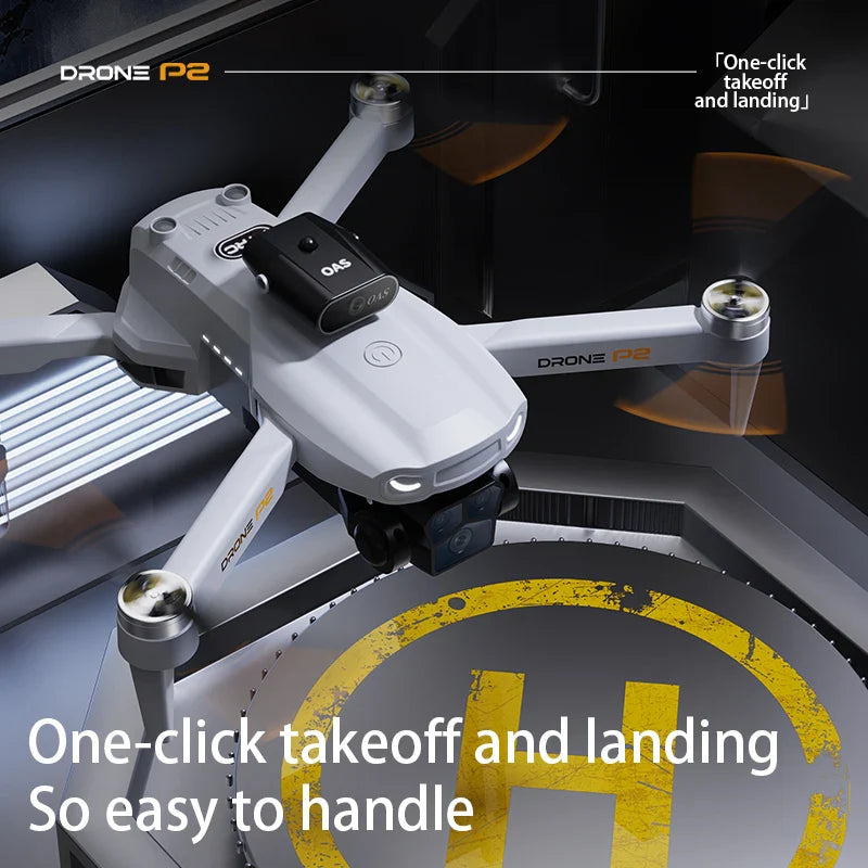 KBDFA P2 RC Drone Profesional Dual HD Camera Aerial Photography FPV Helicopters Obstacle Avoidance Foldable RC Quadcopter Toys