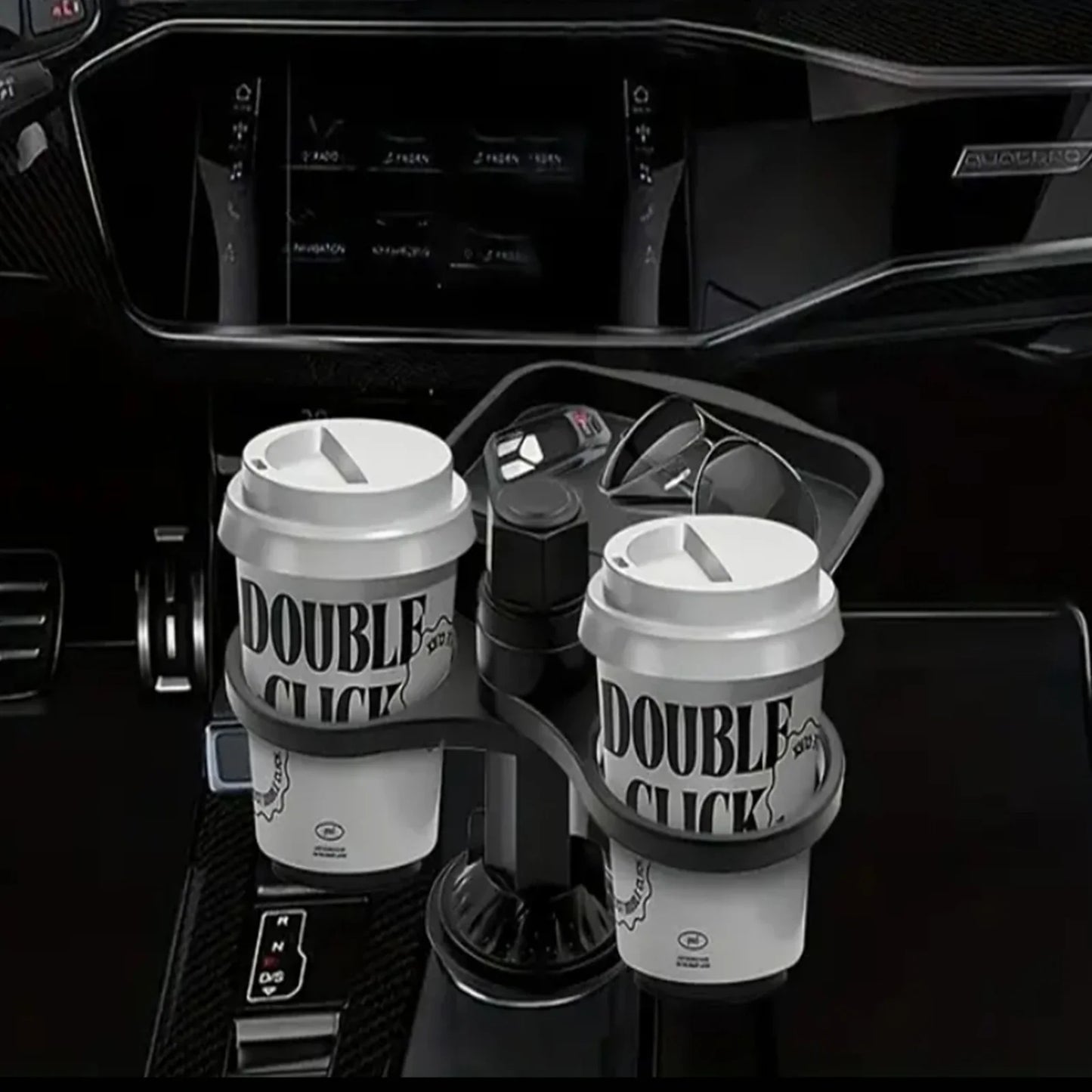 Universal Car Cup Holder Expander Tray 360-Degree Rotation Anti-Shake Food Tray Drink Holder Eating Tray Table for Car Interior