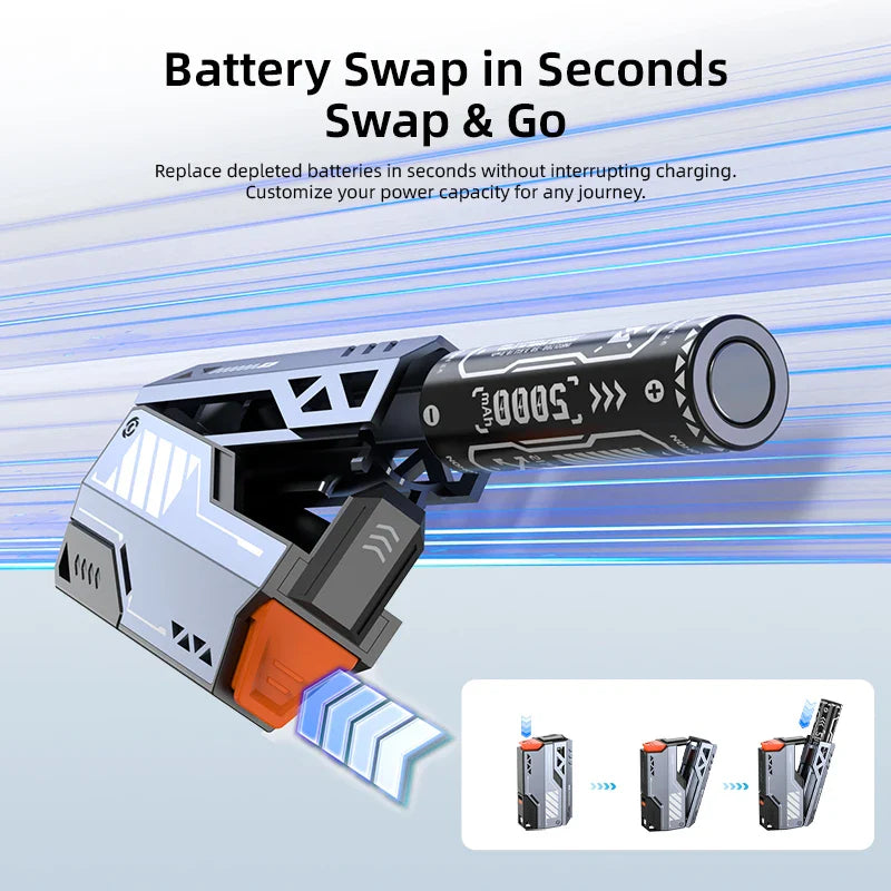 VYVYLABS Portable Power Bank Removable Replaceable Battery Pack 20000mAh 22.5W Fast Charging External Battery for iPhone/Tablet