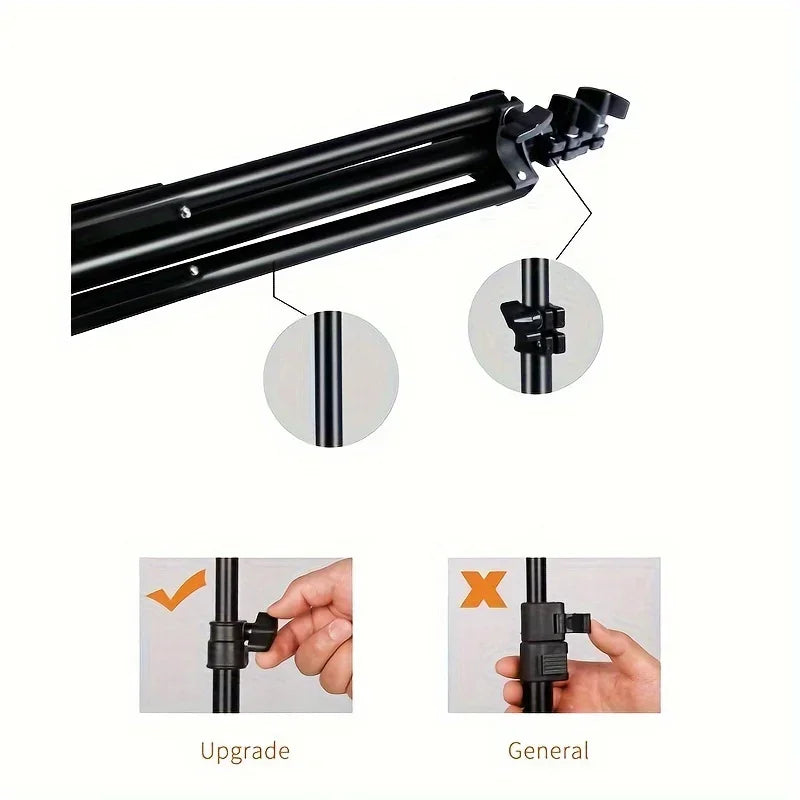 Metal Aluminum Alloy Light Stand Photography Portable Tripod with 1/4 Screw for Softbox LED Ring Light Phone Camera